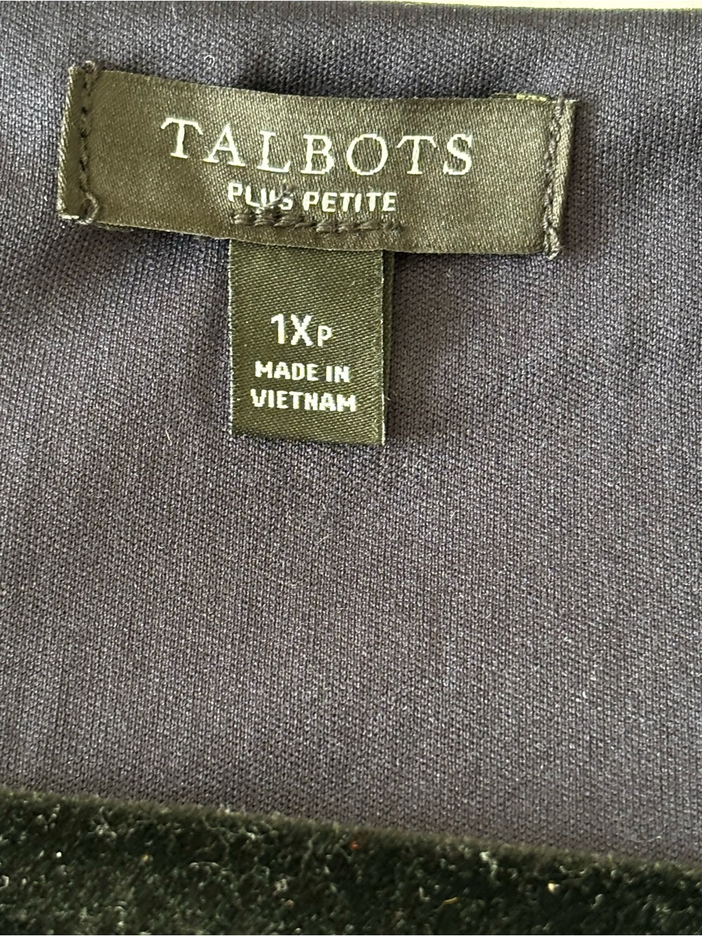 Talbots Allover Sequin Long Sleeve Top Navy Size 1XP - Picture 3 of 4